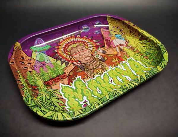 BANDEJA DE METAL BORDE REDONDO- DISTINTOS DISEÑOS - Imagen 4